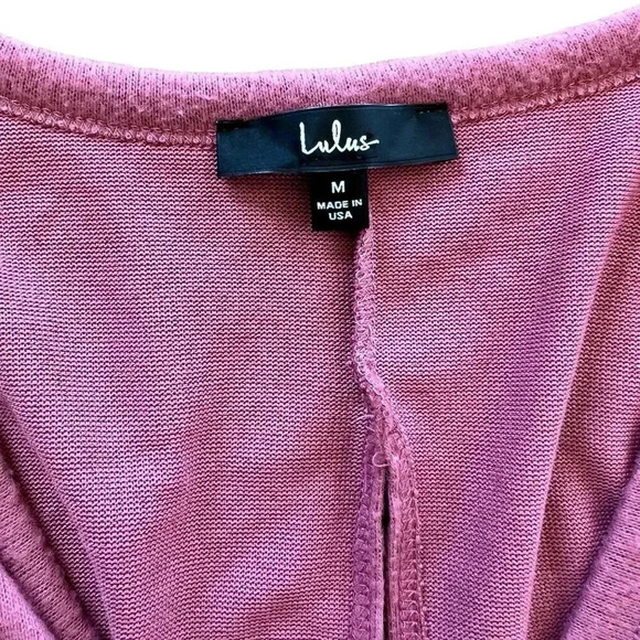 Lulus Pink Back to the Trend Long Bell Sleeve Keyhole Back Top M - Picture 6 of 7